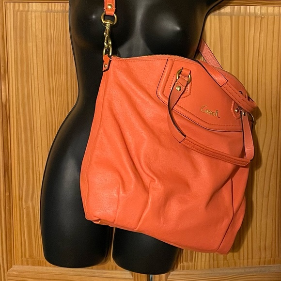 Coach Orange/Coral - Large Ashley Carryall - Picture 6 of 7